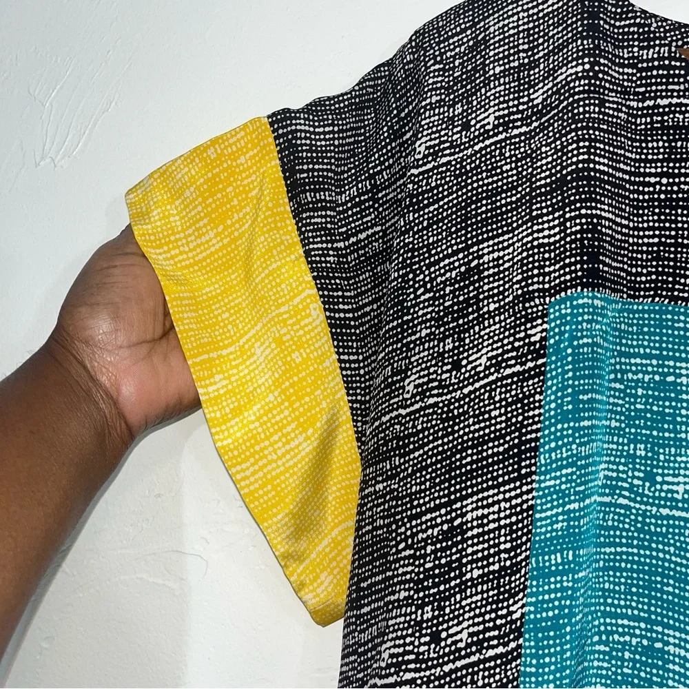 Anthropologie Corey Lynn Carter Silk ColorBlock Dress
